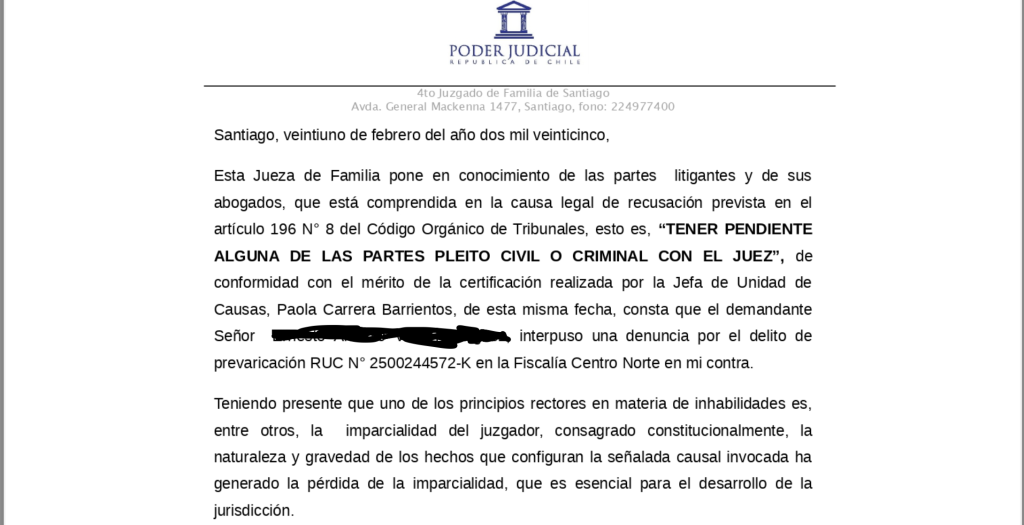 Inhabilitada por prevaricato